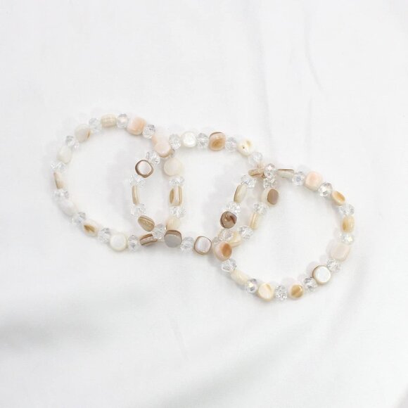 Multi Rows Stackable Stretch Bracelet Colorful Shell Glass Boho Bracelets Trendy - Picture 7 of 8